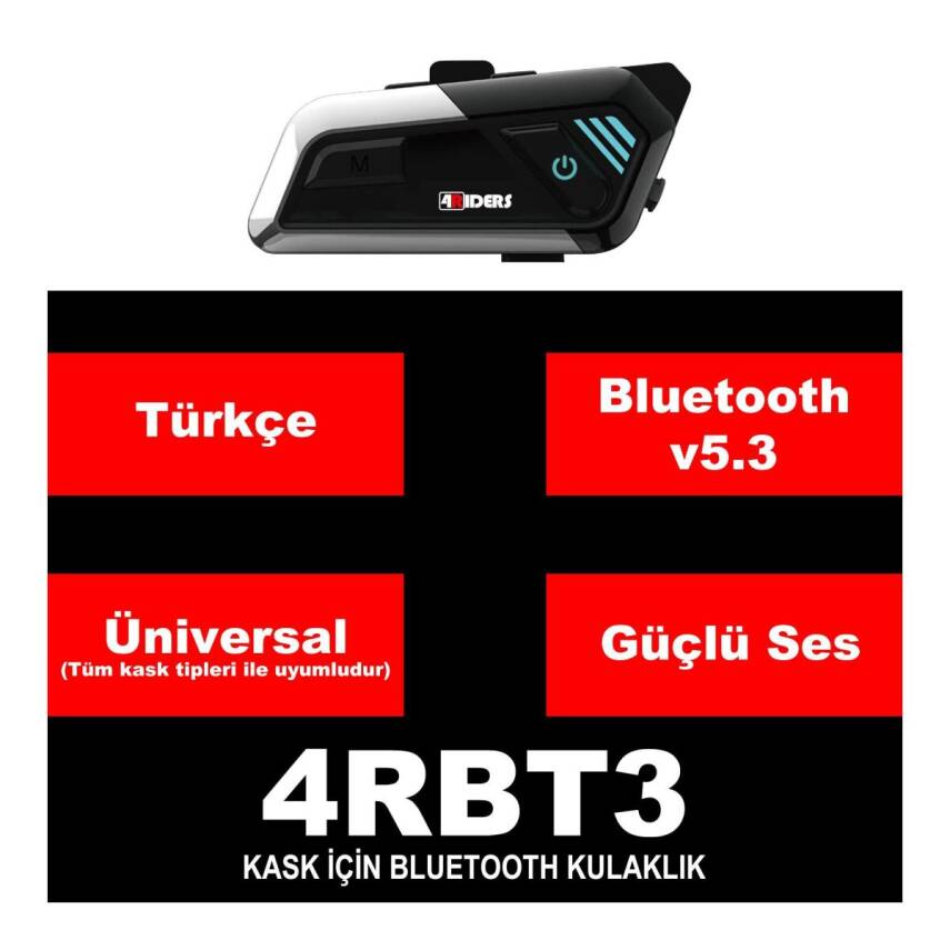 4Riders 4RBT3 Bluetooth Kask Qulaqlığı - 3