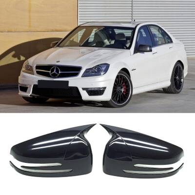 Mercedes C Seriyası W204 Batman Yarasa Güzgü Qapağı Piano Black (2007-2013) - 1